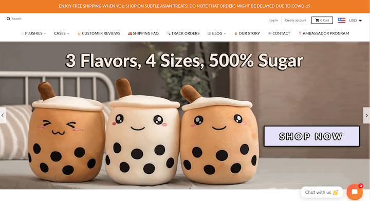 Пример веб-сайта электронной коммерции - тонкие азиатские угощения