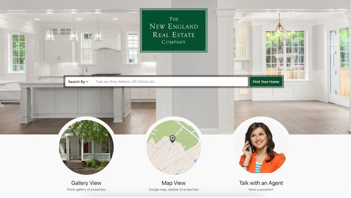  недвижимости примеры дизайна веб-сайта недвижимости New England Real Estate Co - 11 лучших дизайнов веб-сайтов по недвижимости (когда-либо)