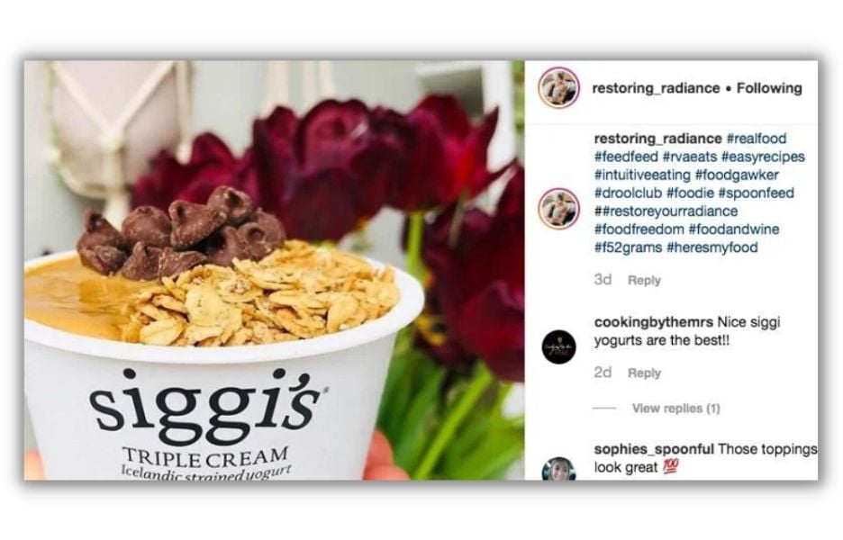 Как продавать в Instagram — скриншот поста в Instagram от Siggi's