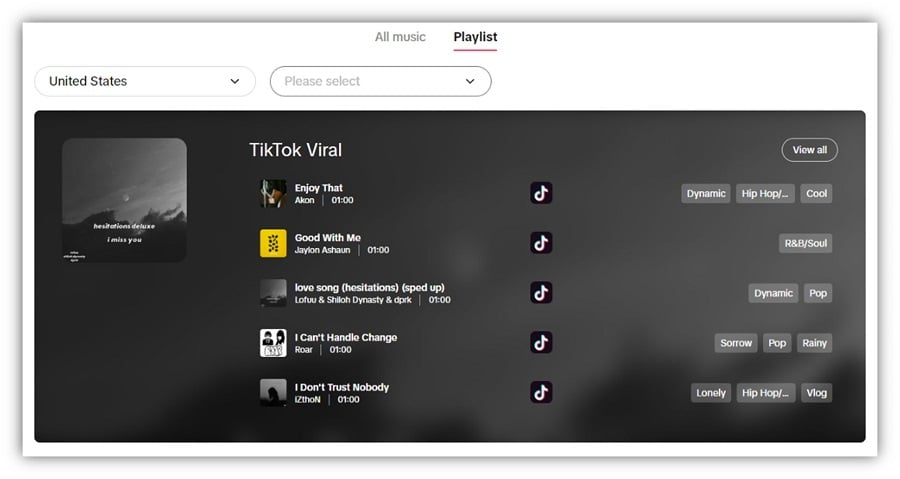 Открытие трендов в тикток - плейлист с вирусными песнями в тикток