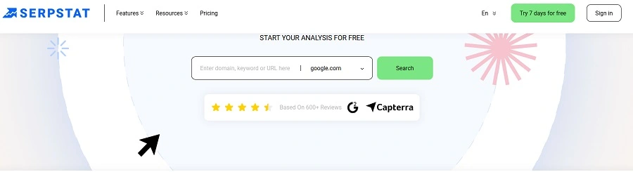 best keyword research tools - serpstat screenshot
