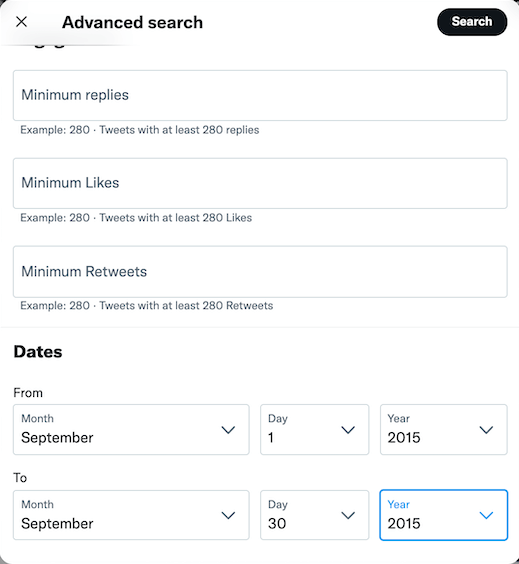 how to find your old tweets - twitter advanced search by date range