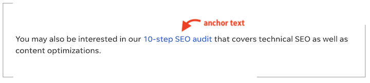 seo basics - anchor text example