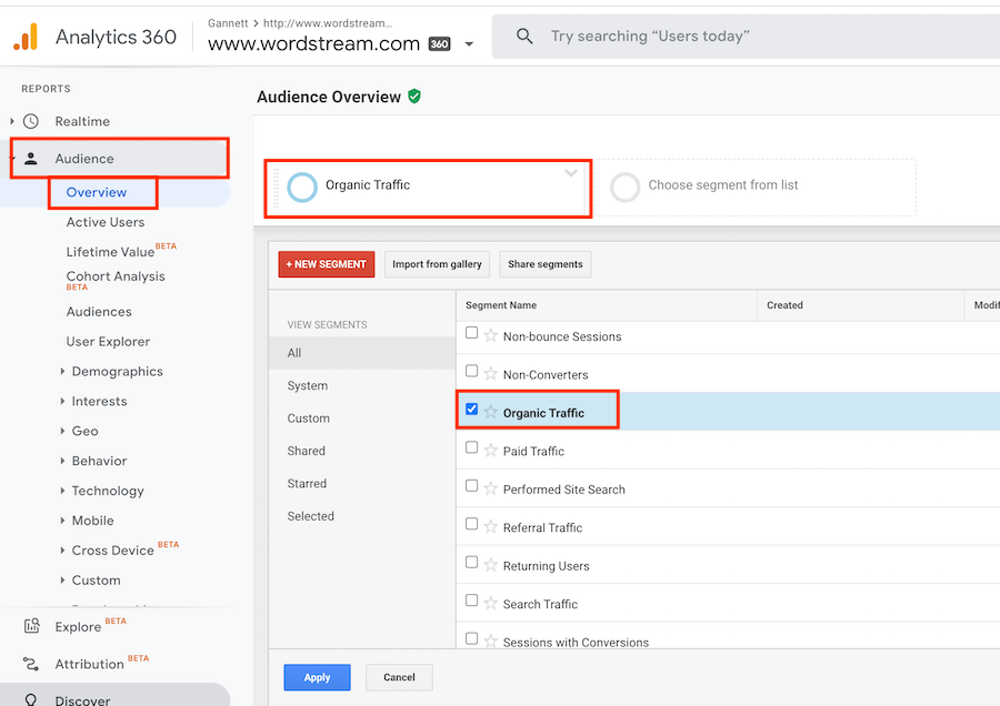 seo basics - tracking organic seo traffic