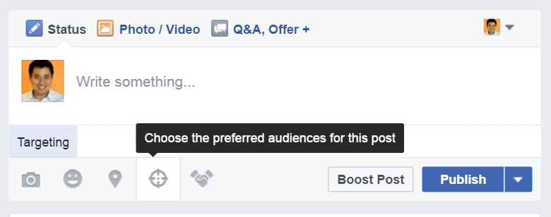 facebook newsfeed algorithm - preferred audience