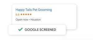 google local service ads - google screened badge