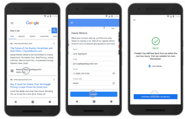 Google Lead Form Extensions