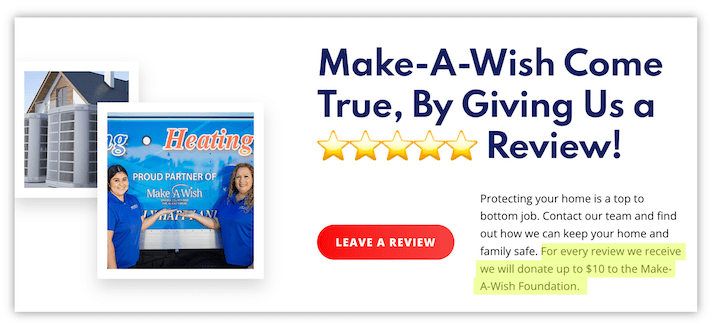 how to ask for reviews - nonprofit donation incentive