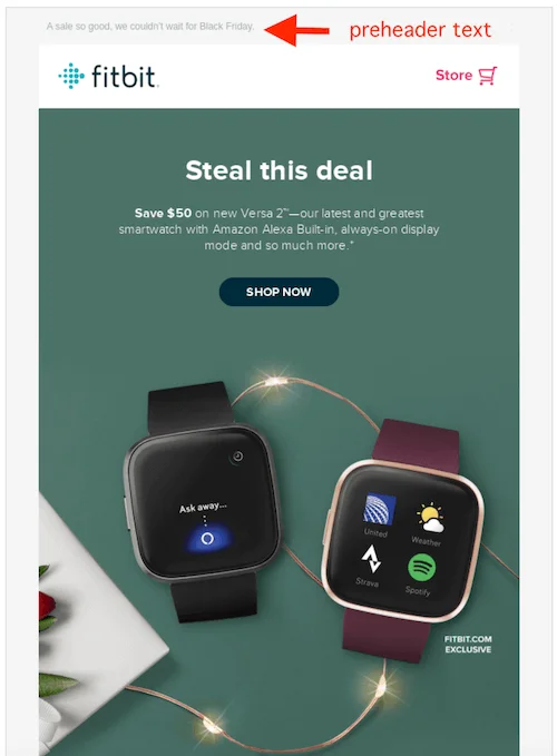 promotional email examples: fitbit