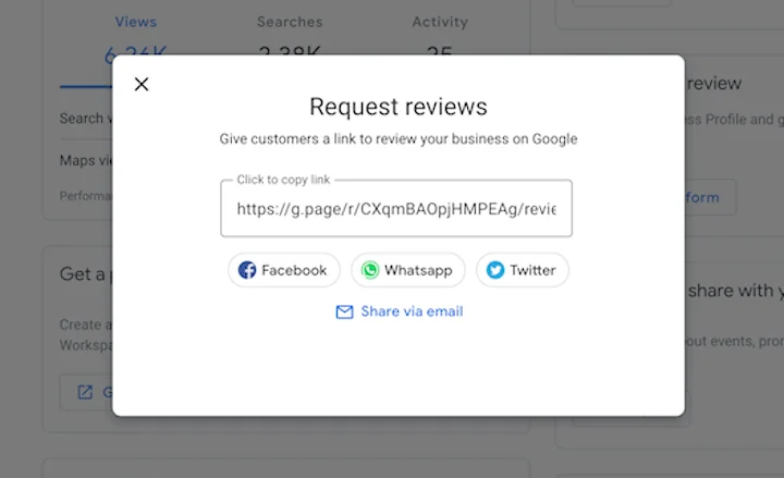 google review link shortcut