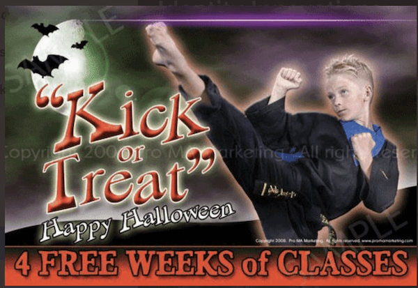 october marketing ideas: kick or treat promotion