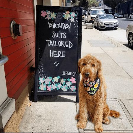 october marketing ideas: sandwich board outside small business