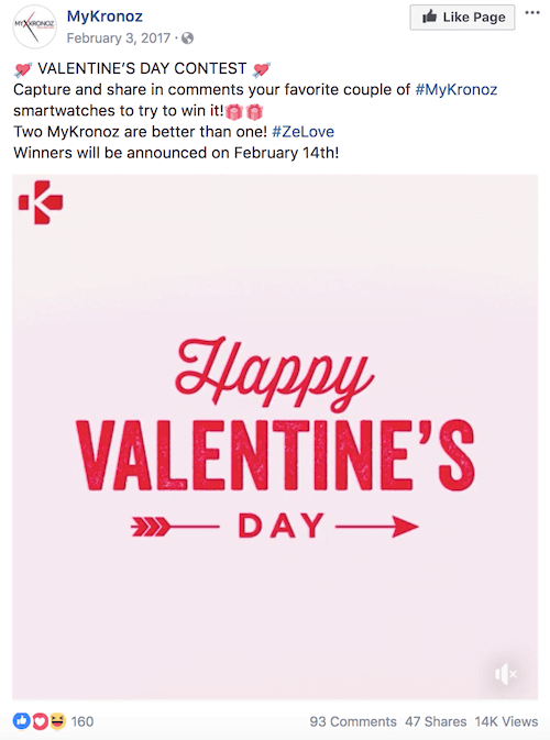 valentines day marketing ideas facebook contest
