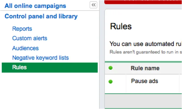 managing automated rules