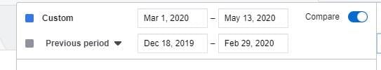 Facebook account recent changes