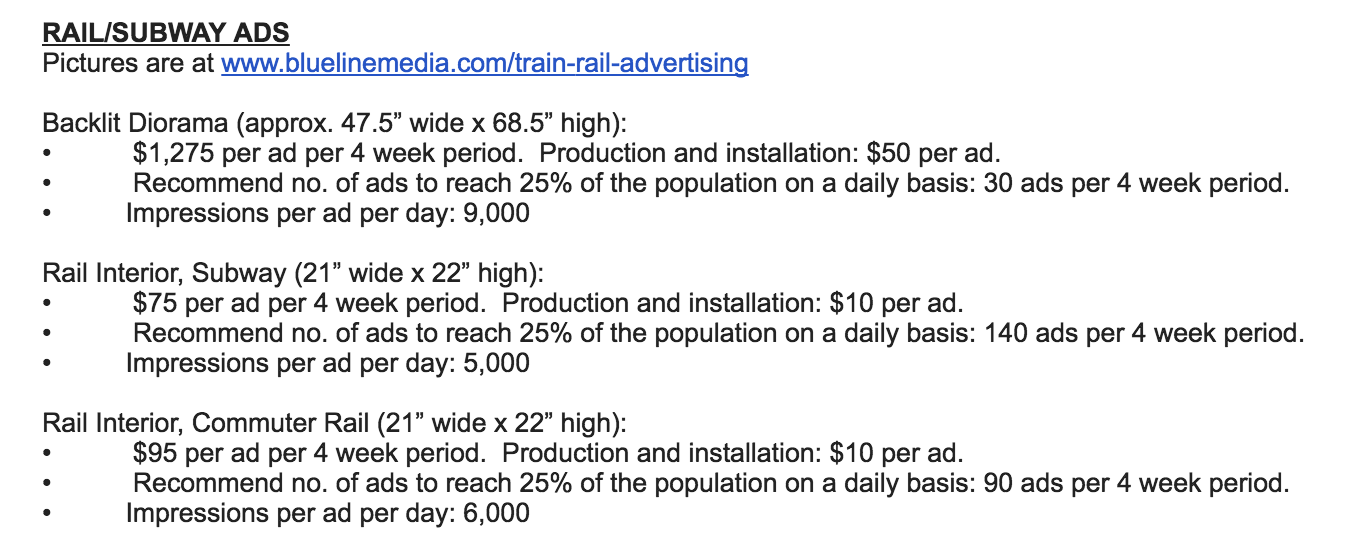 MBTA Ad Schedule