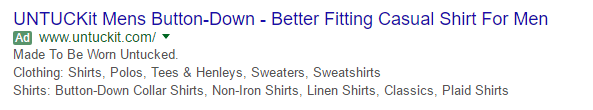UNtuckit Ad Example