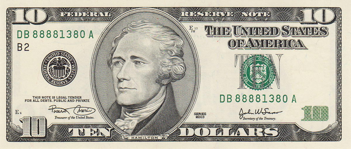 ten dollar bill