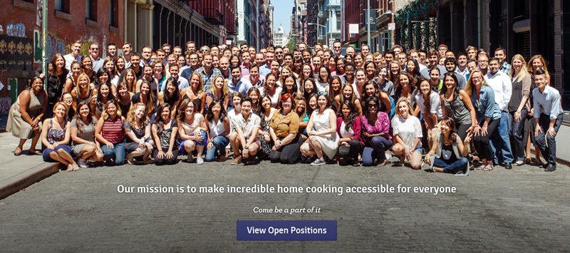 blue apron about us page guide