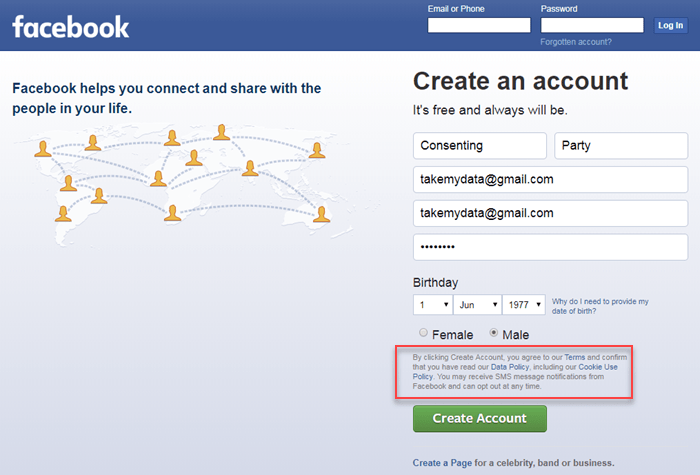 facebook consent example gdpr