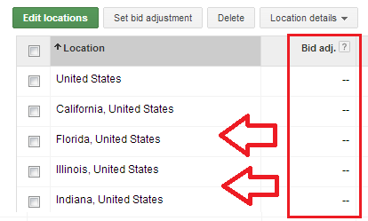 Geotargeting Bid Modifiers