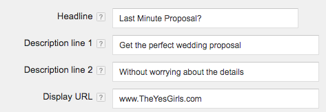 AdWords Headline and Description