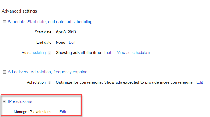 adwords ip exclusions for ppc landing page bots