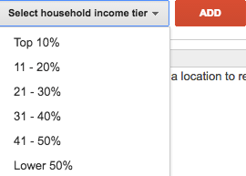 targeting household income bracket