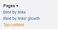 ahrefs top content