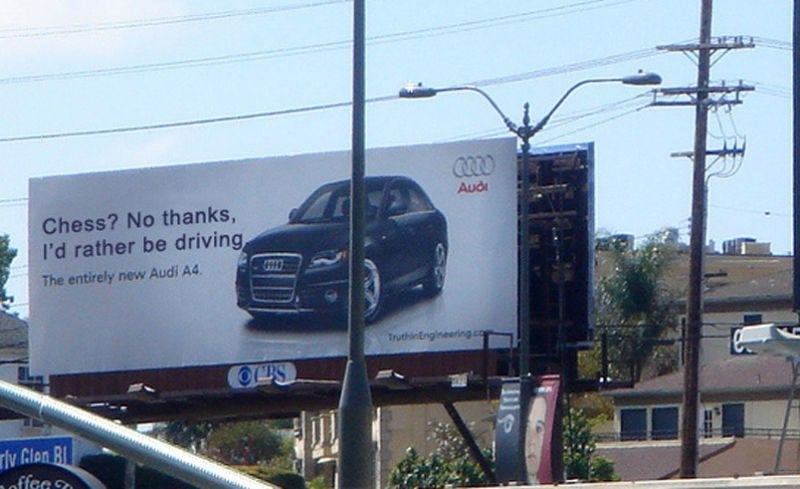 Ambush marketing Audi vs. BMW billboard war Santa Monica