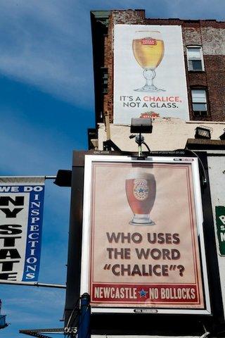Ambush marketing Newcastle Brown Ale chalice campaign