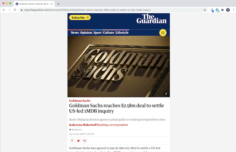 amp version of guardian news story