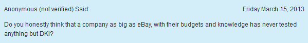 Blog Comment Ad Hominem Attack