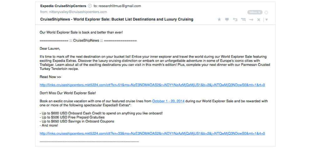 b2b marketing strategies example of plain text email