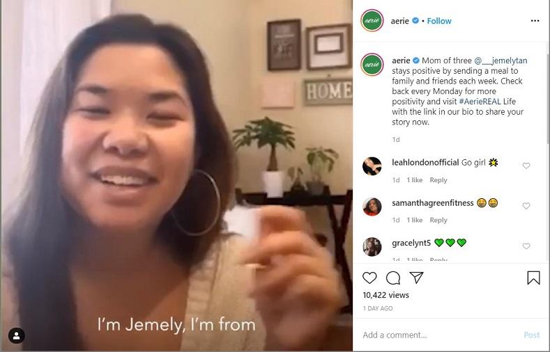 aerie Instagram Live example