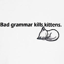 bad grammar in ads