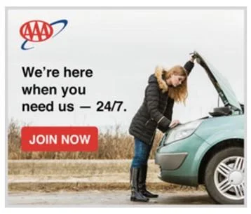 banner ad example from AAA