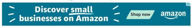 banner ad example from Amazon