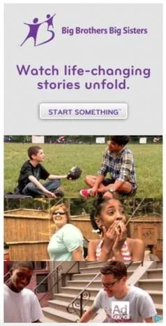 banner ad example from Big Brothers Big Sisters