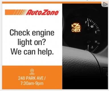 banner ad example from AutoZone