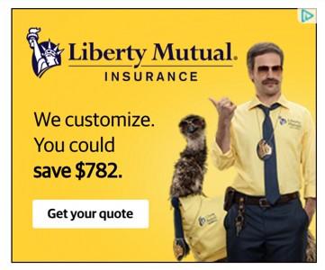 banner ad example from Liberty Mutual
