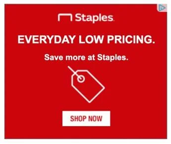 banner ad example Staples