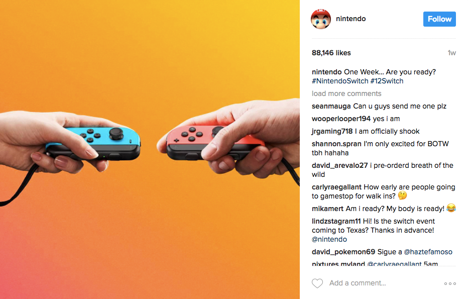 Best Instagram Marketing Campaigns Nintendo