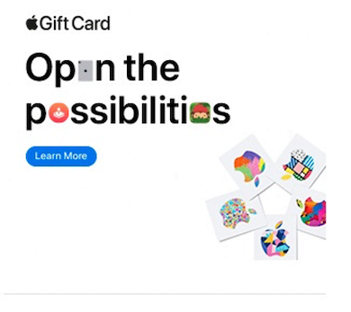 best display ads of 2020-apple gift card example