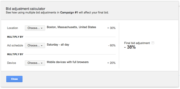 AdWords Bid Adjustment Math