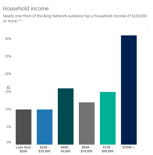 bing user average household income luxury brand marketing strategy