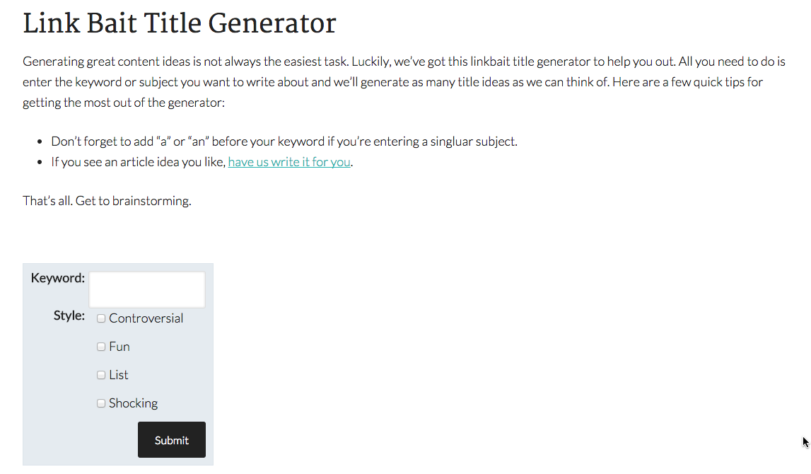 blog title generator