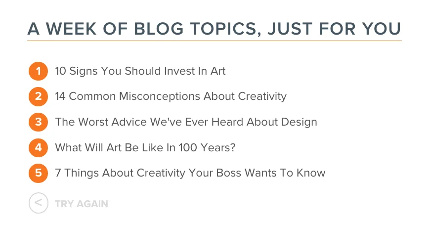 blog topic ideas