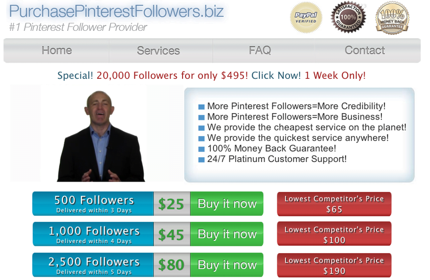 Buy Pinterest Followers