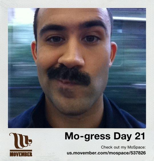 Cause-based marketing Movember progress pictures social media